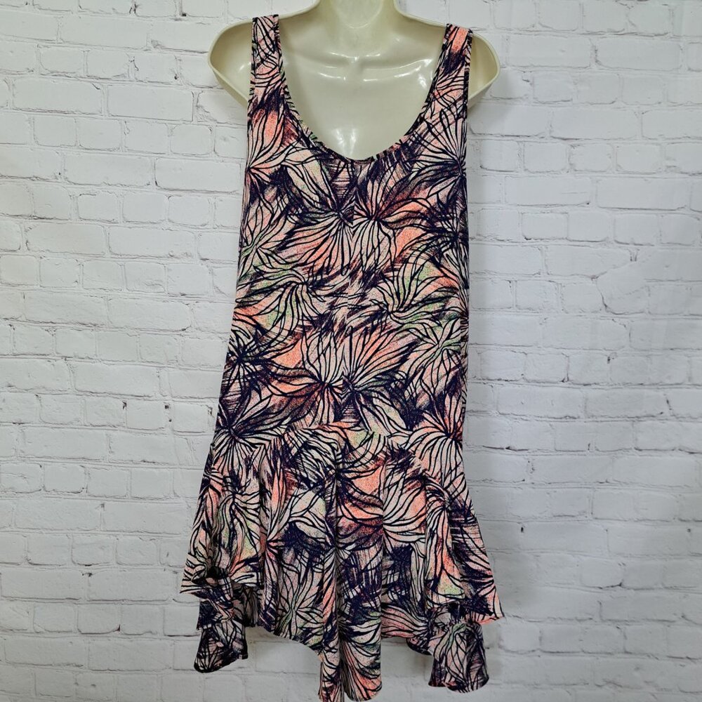 Soprano Boho Floral Asymmetrical Sleeveless Dress Size Small - Picture 3 of 8